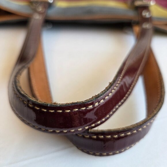 VGUC Coach Ltd Edition Large Wave Multi Color Suede Gallery Tote #1434 - Picture 14 of 16